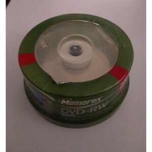 25 Pk Memorex DVD-RW -new